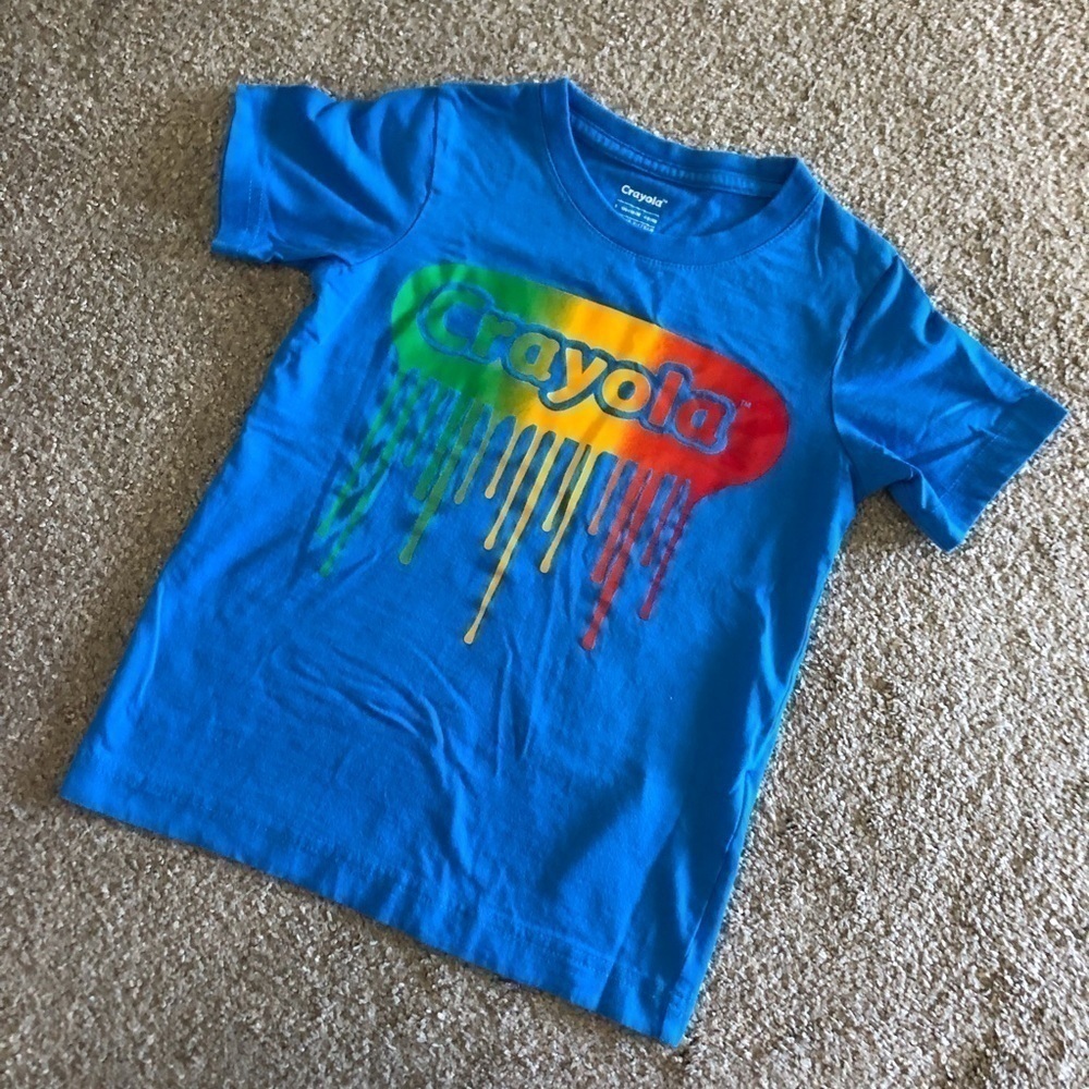 Crayola blue melting colors short sleeve tee in size 5
